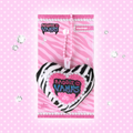 Zebra Heart Plush Keychain ❤︎