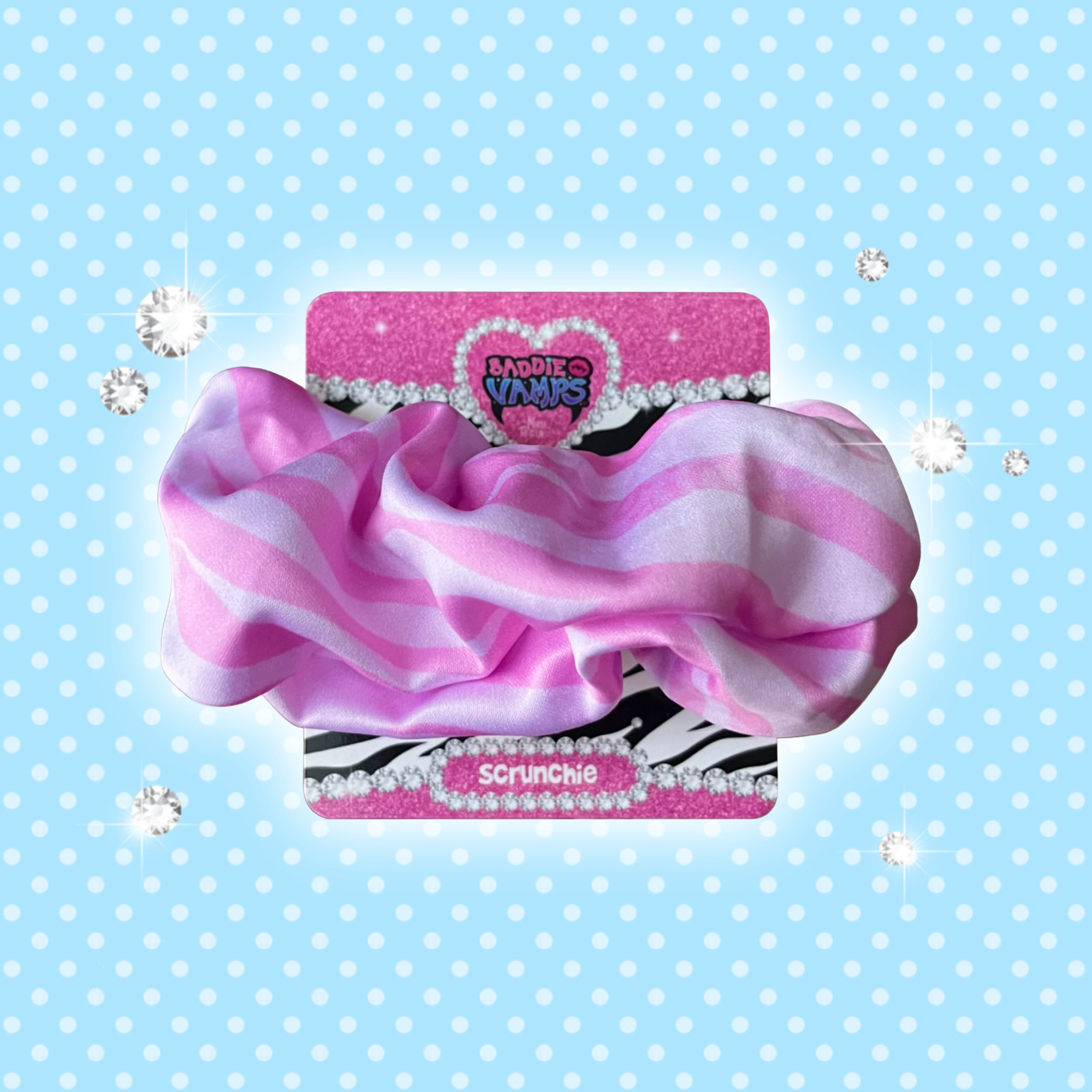 Baddie Vamps Zebra Scrunchie ✦︎