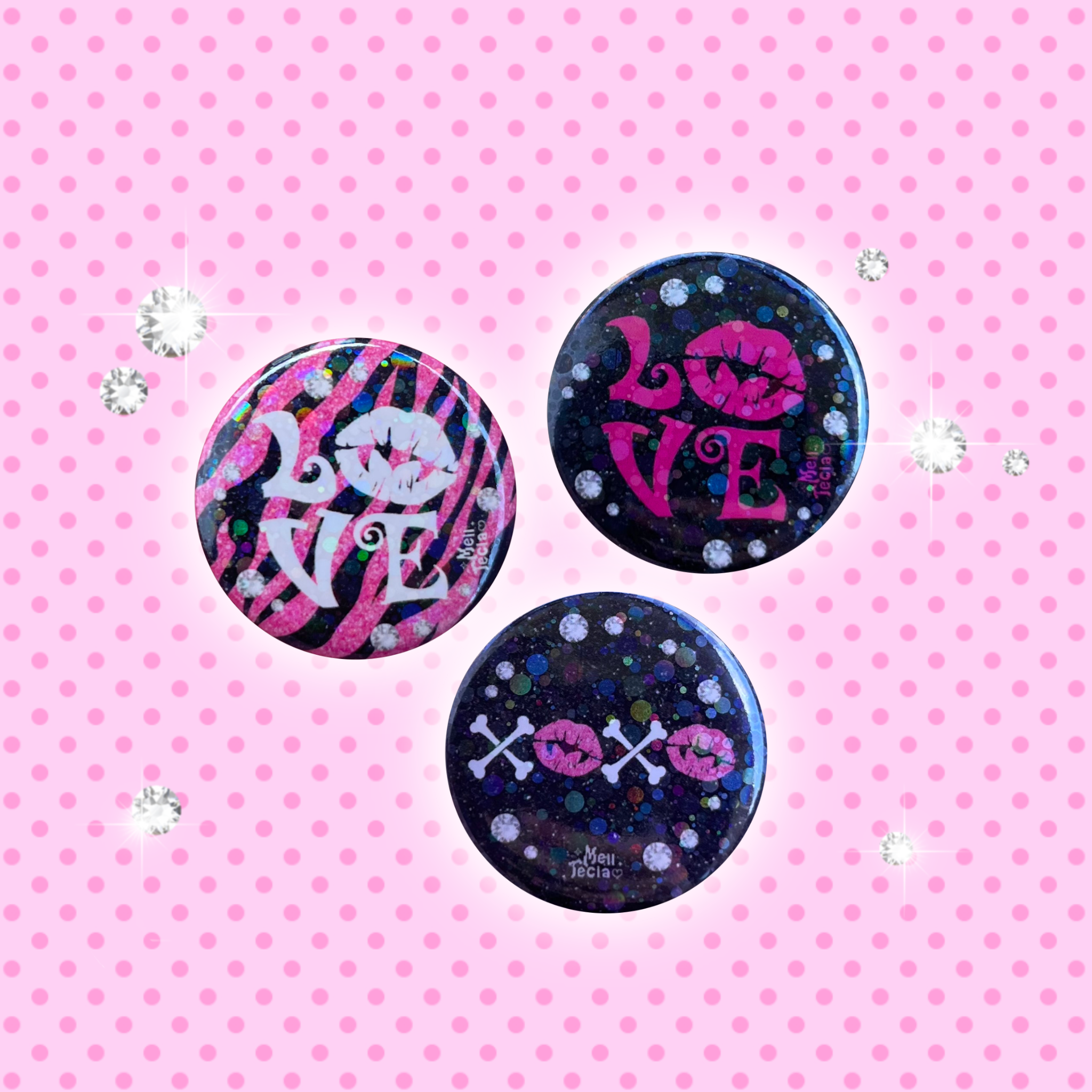 Baddie Vamps Button Pins ❤︎